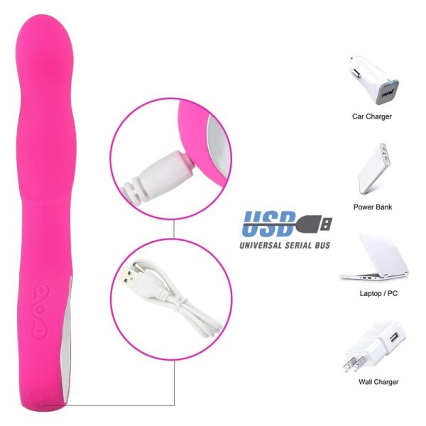 Вібратор для жінок G-Spot зігнутої форми з USB-зарядкою - Зображення 4