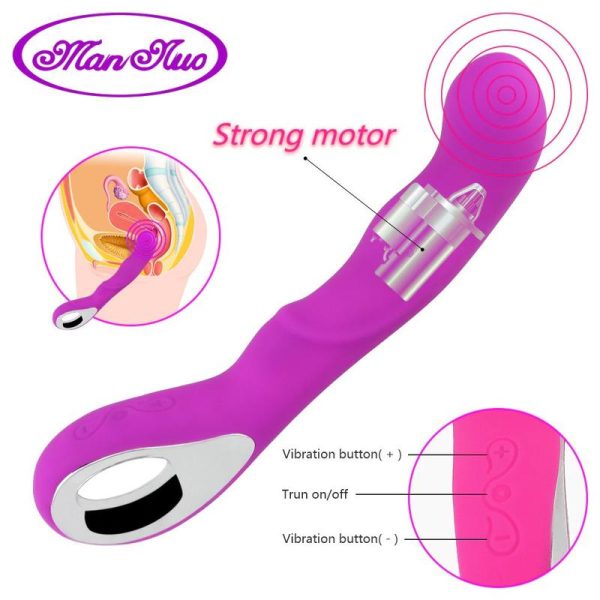 Вібратор для жінок G-Spot зігнутої форми з USB-зарядкою - Зображення 5