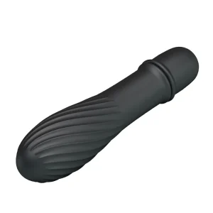 Силіконовий вібратор з рельєфною поверхнею Black Twist Mini