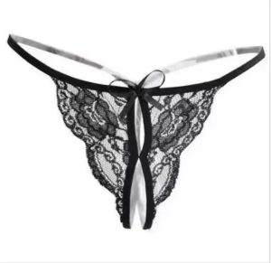 Еротичні мереживні стрінги з відкритим доступом