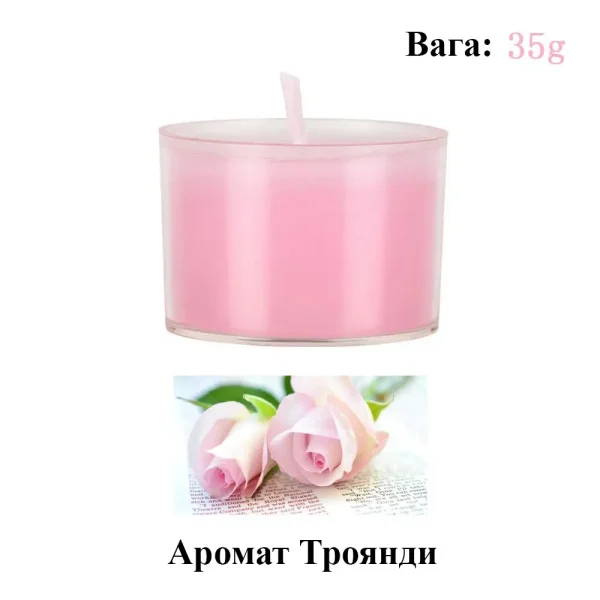Свічка для ваксингу та БДСМ з ароматом троянди - Зображення 3