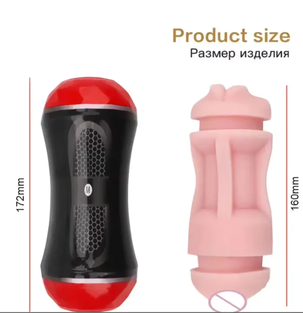 Мастурбатор для чоловіків із внутрішнім рельєфом та функцією всмоктування - Зображення 2