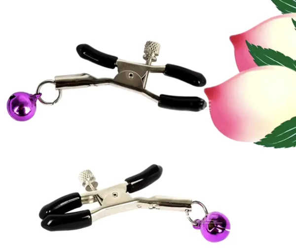 Затискачі для сосків із дзвіночками — BDSM аксесуар з регулятором тиску - Зображення 3