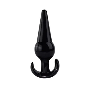 Анальна пробка з медичного силікону, чорна , 120 мм × 40 мм