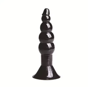 Анальна пробка з медичного силікону, чорна, 110 мм × 25 мм