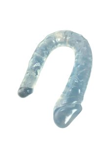 Подвійний фалоімітатор з медичного силікону, прозорий