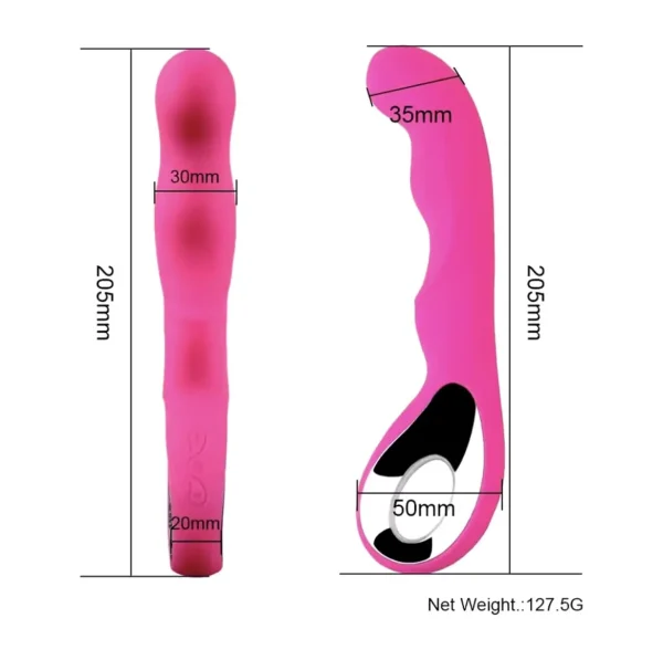 Вібратор для жінок G-Spot зігнутої форми з USB-зарядкою - Зображення 2