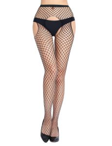 Еротичні сітчасті колготки з відкритим доступом
