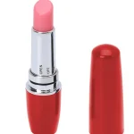 Міні вібратор у формі помади червоний