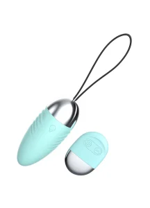 Безшумне віброяйце з пультом керування блакитне