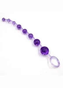 Анальні бусини , анальний плаг з силікону фіолетові