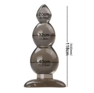 Силіконова анальна пробка 3-рівнева