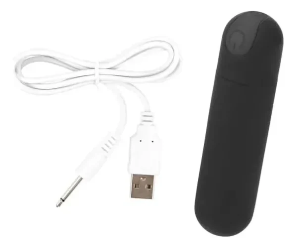 Міні-вібратор кулька,чорний,  10 режимів, USB зарядка