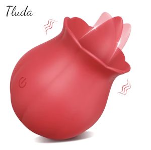 Кліторальний стимулятор у формі троянди з язичком