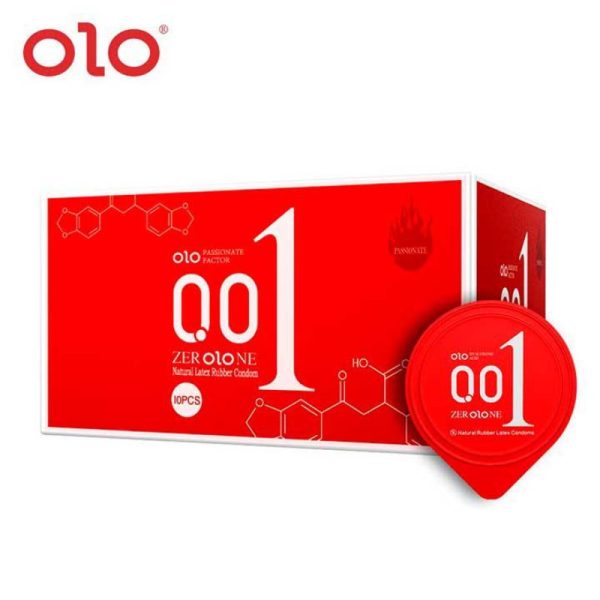 Презервативи OLO упаковка 10 шт, червона - Зображення 2
