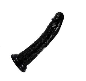 Силіконовий фалоімітатор на присосці 20 см (чорний)