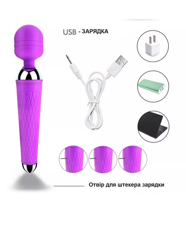 Вібратор мікрофон із гнучкою головкою, USB зарядка, водонепроникний, рожевий - Зображення 3