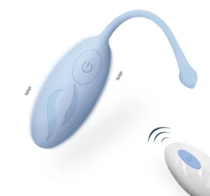 Інноваційне інтимне яйце з вібрацією та дистанційним керуванням блакитне