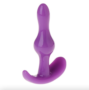 Анальна пробка фіолетова, медичний силікон, 83 мм × 22 мм