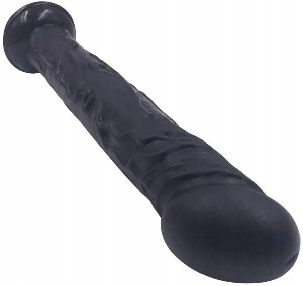 Мегавеликий фаллоімітатор на присоску Реалістичний Big Dildo 35/6см чорний - Зображення 3