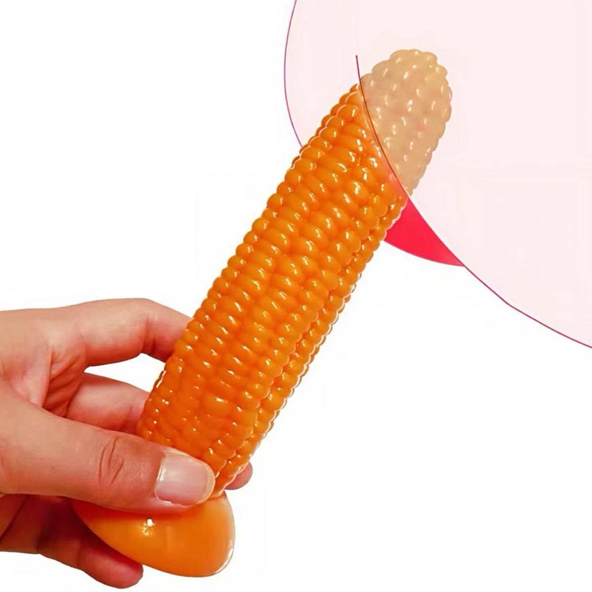 Анальний фалоімітатор з присоскою кукурудза 16 см, жовтий — изображение 3