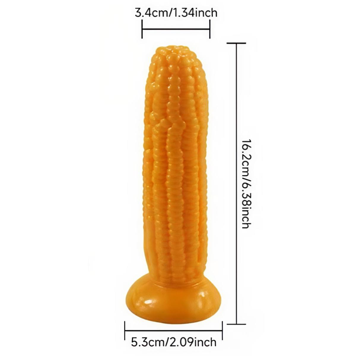 Анальний фалоімітатор з присоскою кукурудза 16 см, жовтий — изображение 2