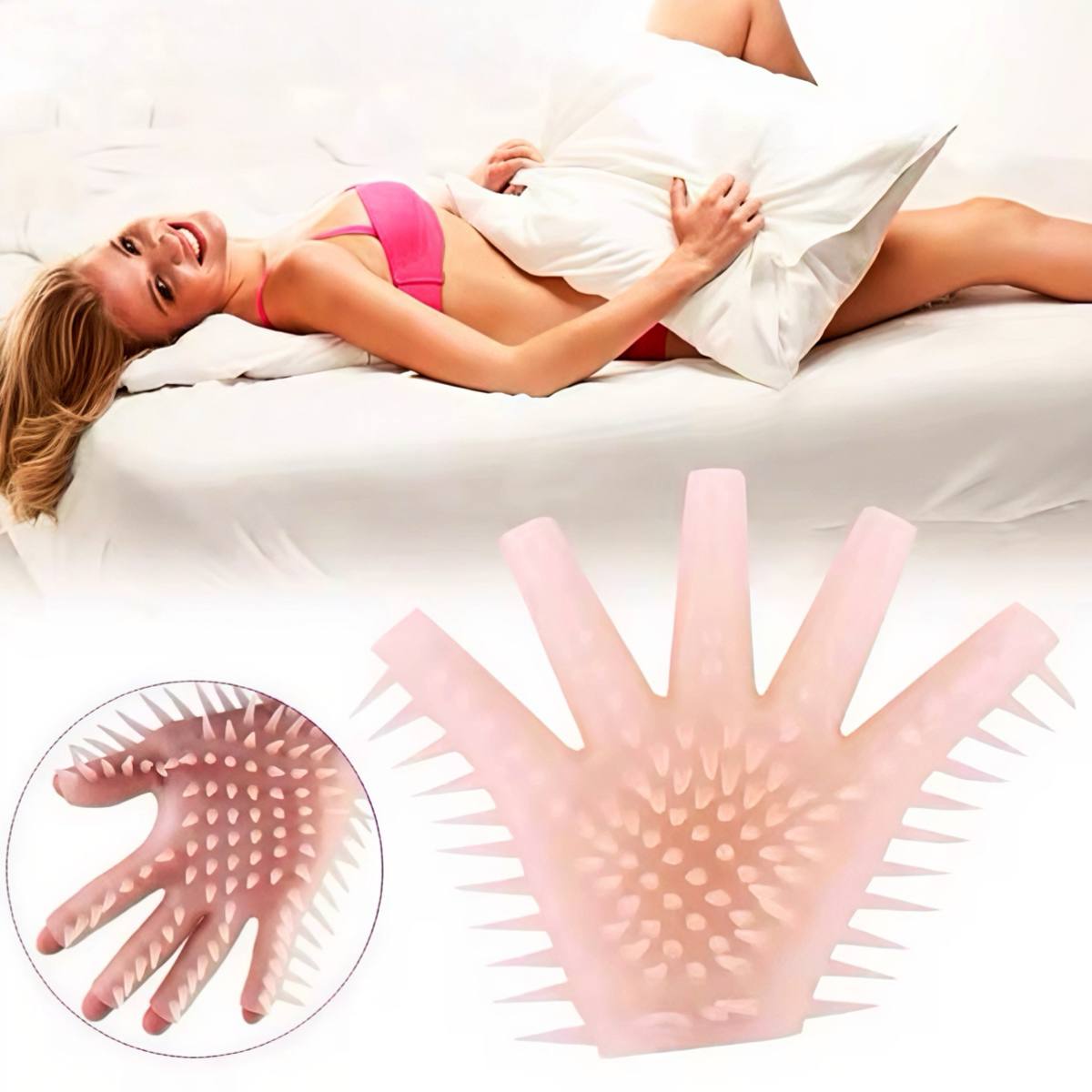 Насадка з шипами на руку 15 см, тілесна — изображение 3