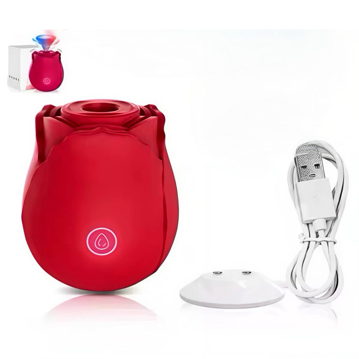 Вакуумний кліторальний вібратор троянда червона - Зображення 4