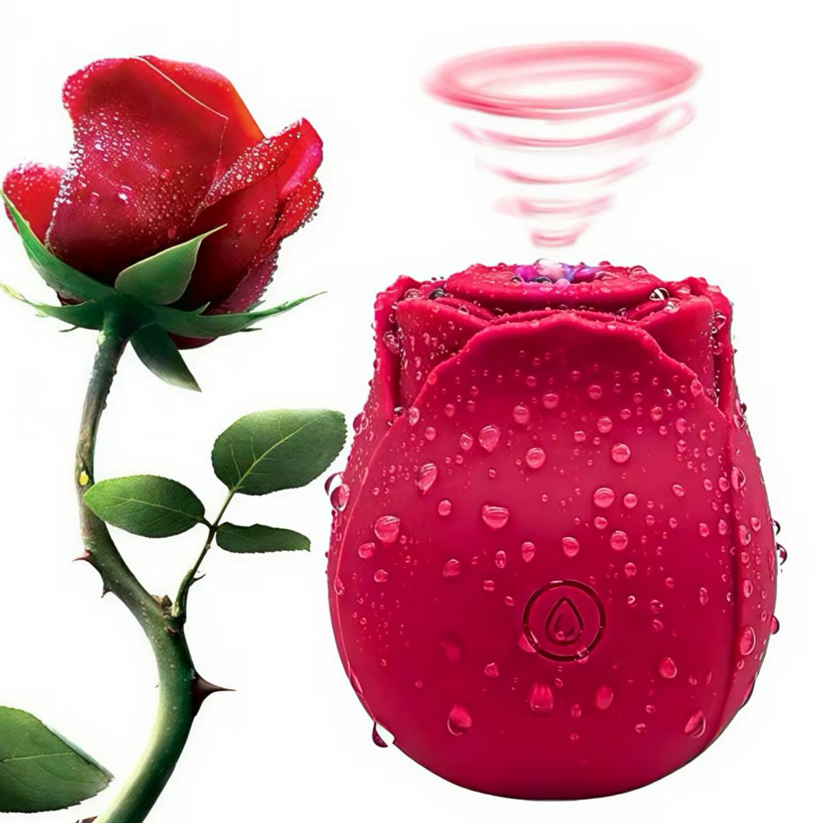 Вакуумний кліторальний вібратор троянда червона - Зображення 2