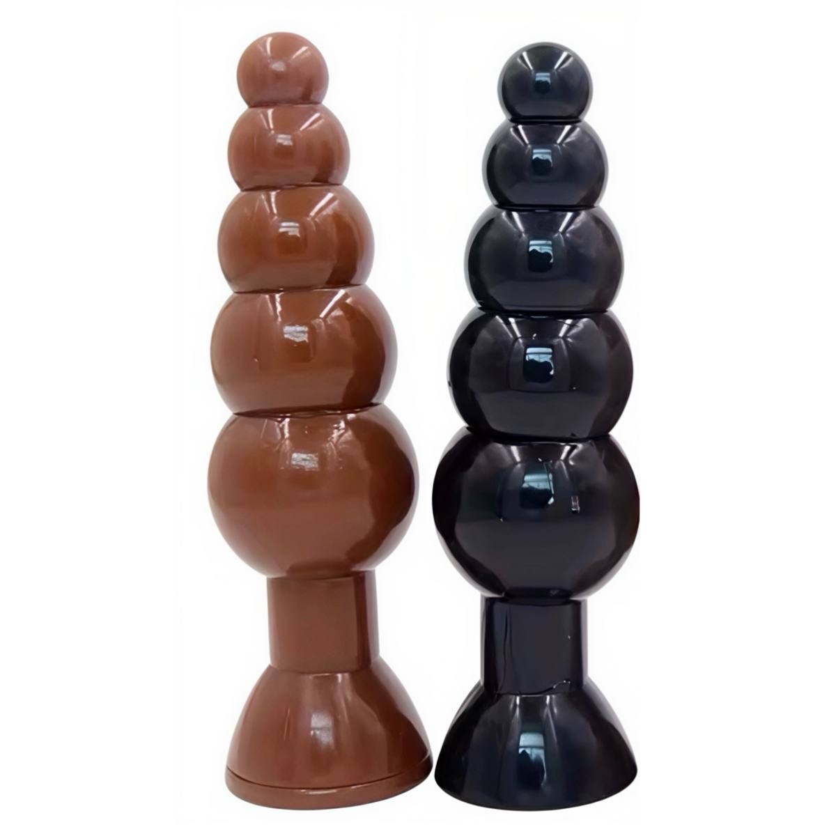 Анальна пробка 5 кульок з розширенням, коричнева - Зображення 3