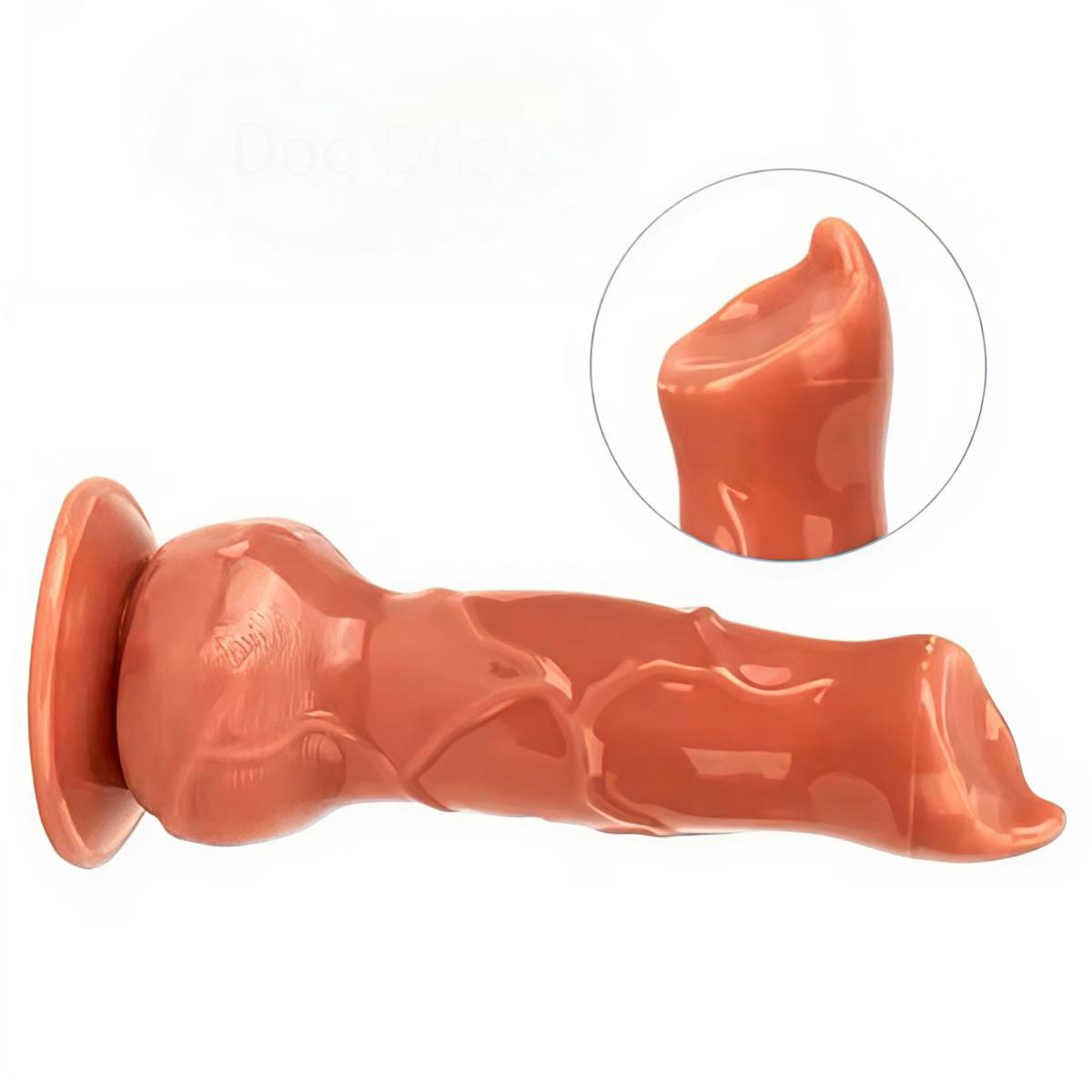 Фалоімітатор рельєфний з розширеною основою для вагінального та анального використання Dog dildo, 17,5 см - Зображення 5
