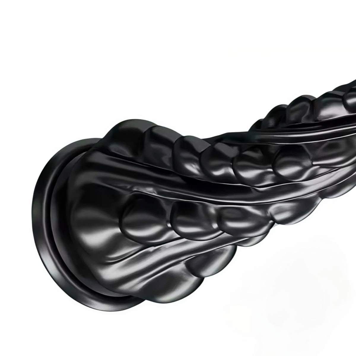 Анальна пробка рельєфна 18,5 см Дракон, чорна — изображение 3