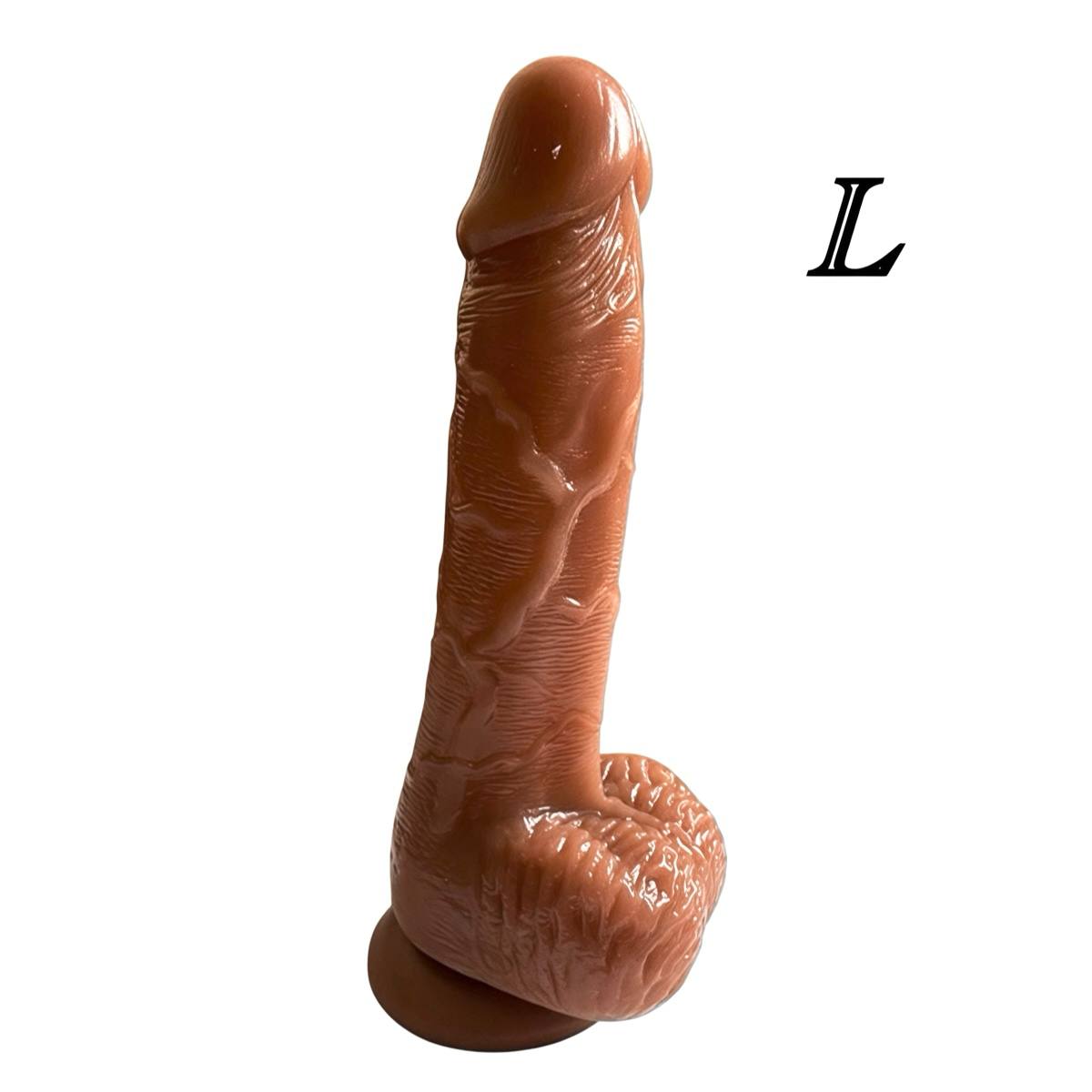 фалоімітатор з мошонкою тілесний для вагінального та анального використання, tpe