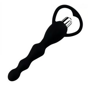 Анальна пробка з вібрацією та кільцем 17 см