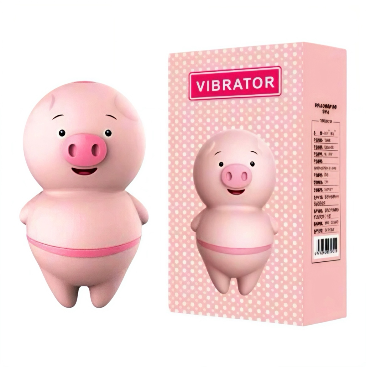 Оральний вібратор із язичком у формі свинки рожевий — изображение 3