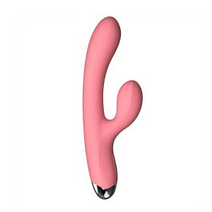 вібратор кролик подвійна стимуляція силіконовий світло-рожевий 10 режимів водонепронекний