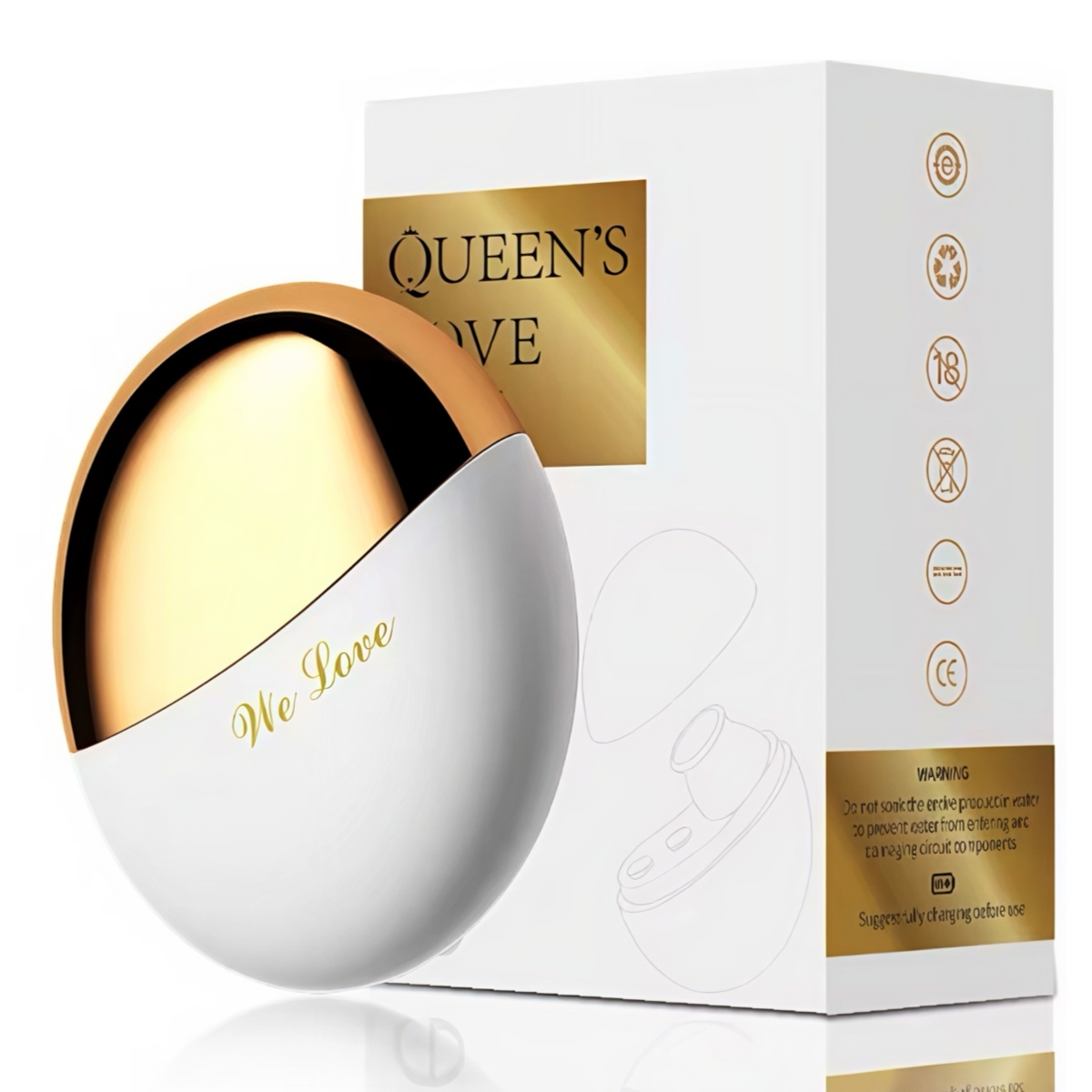 Вакуумно-кліторальний вібратор (білий) — изображение 2