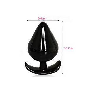 Силіконова анальна пробка чорна 5,8 см