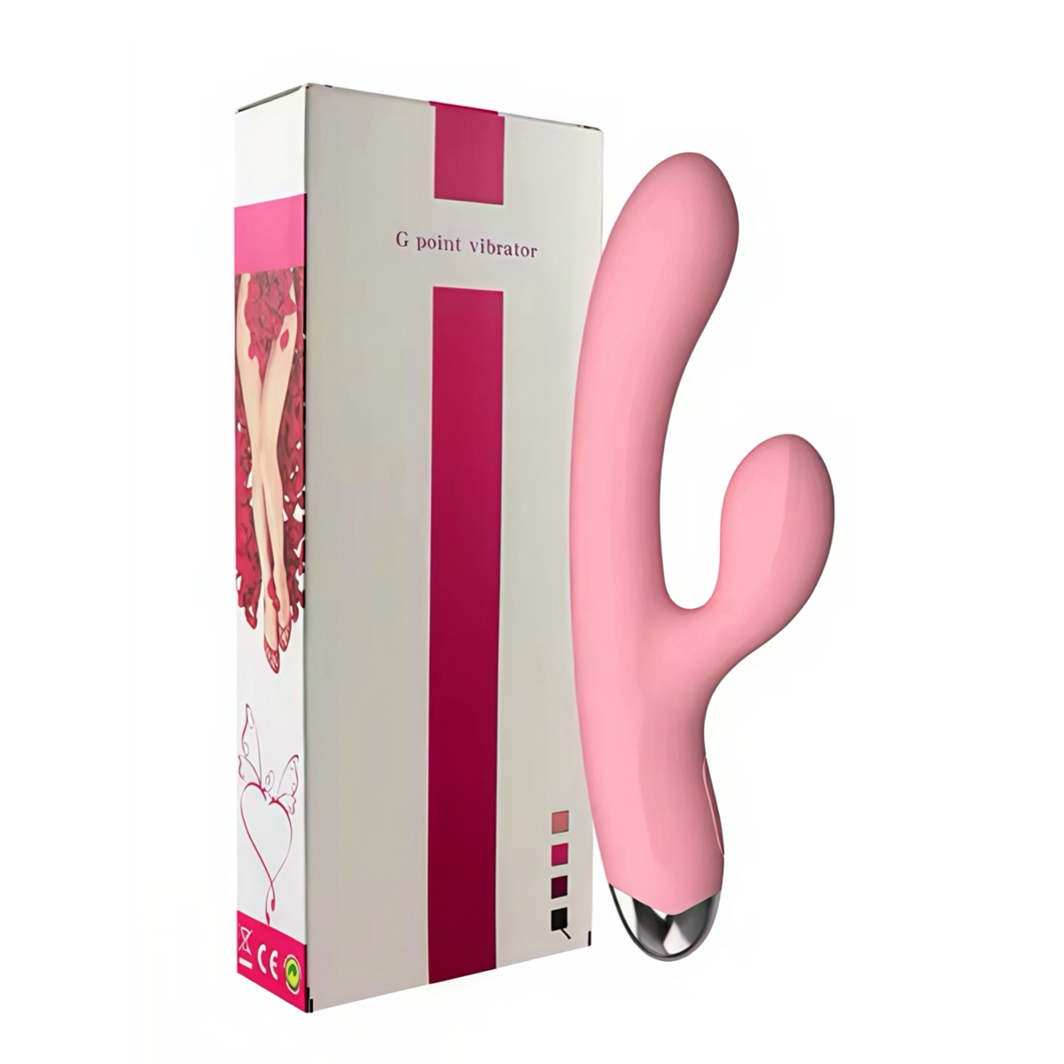 Вібратор кролик з двома моторами для комбінованої стимуляції світло-рожевий - Зображення 5