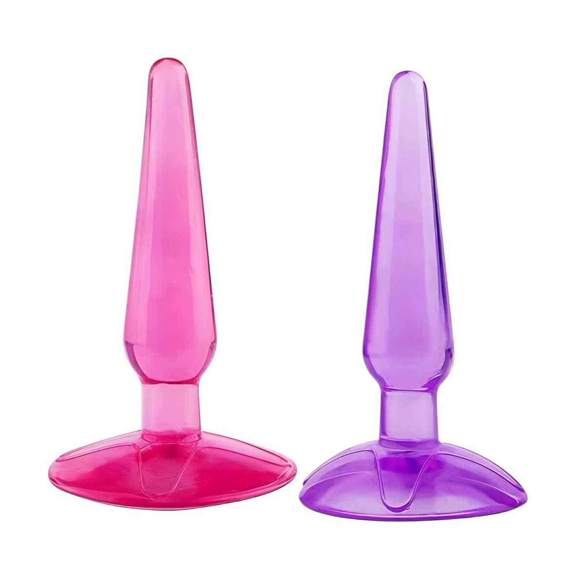 Анальна пробка з вузьким силіконовим конусом на присосці рожевого кольору - Зображення 3