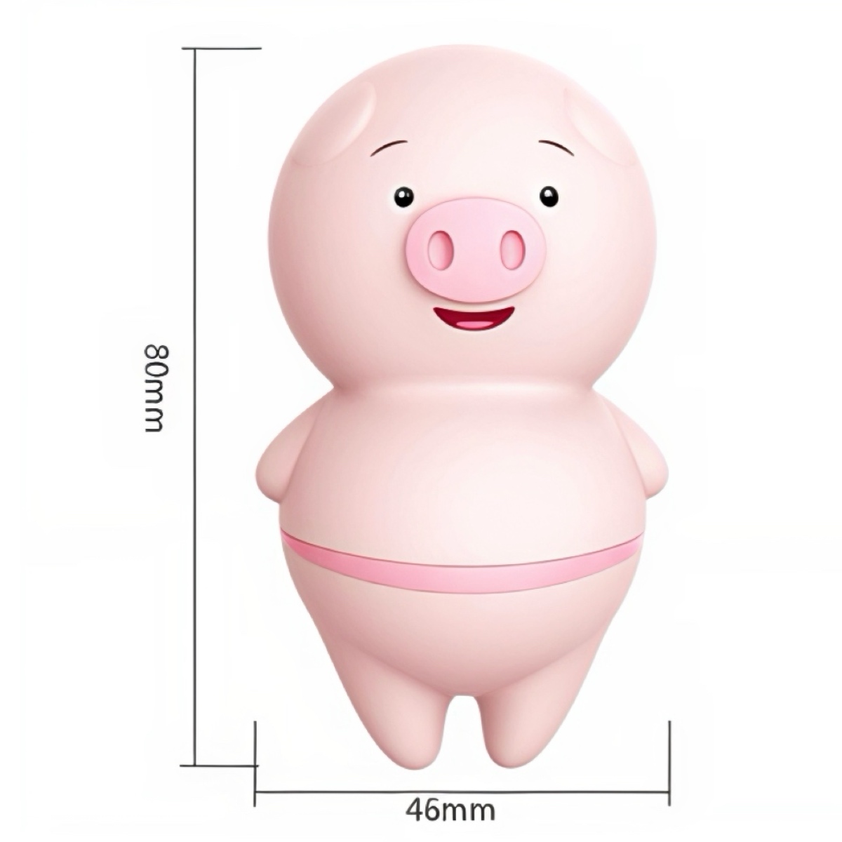 Оральний вібратор із язичком у формі свинки рожевий — изображение 2