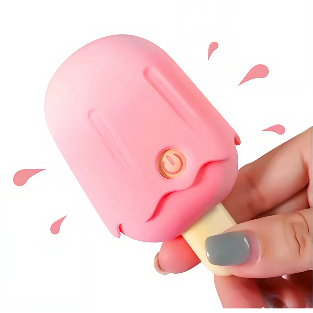 Вакуумний кліторальний вібратор у формі морозива, рожевий - Зображення 6