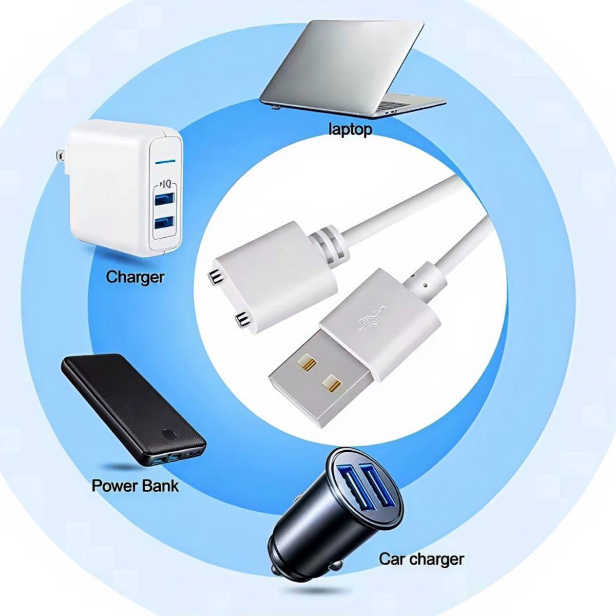 Магнітний шнур для секс-іграшок 5 мм, білий — изображение 3