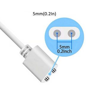 магнітний зарядний шнур 5 мм для секс-іграшок, білий USB кабель