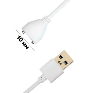 магнітний зарядний шнур 10 мм для секс-іграшок, білий USB кабель