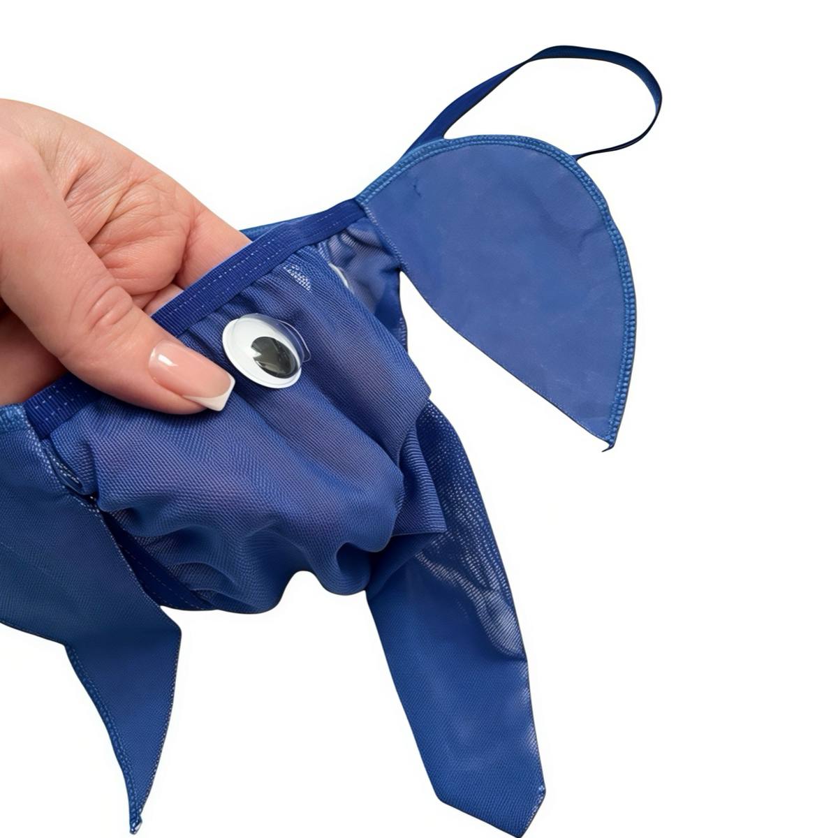 Труси слоник сині еротичні еластичні - Зображення 4