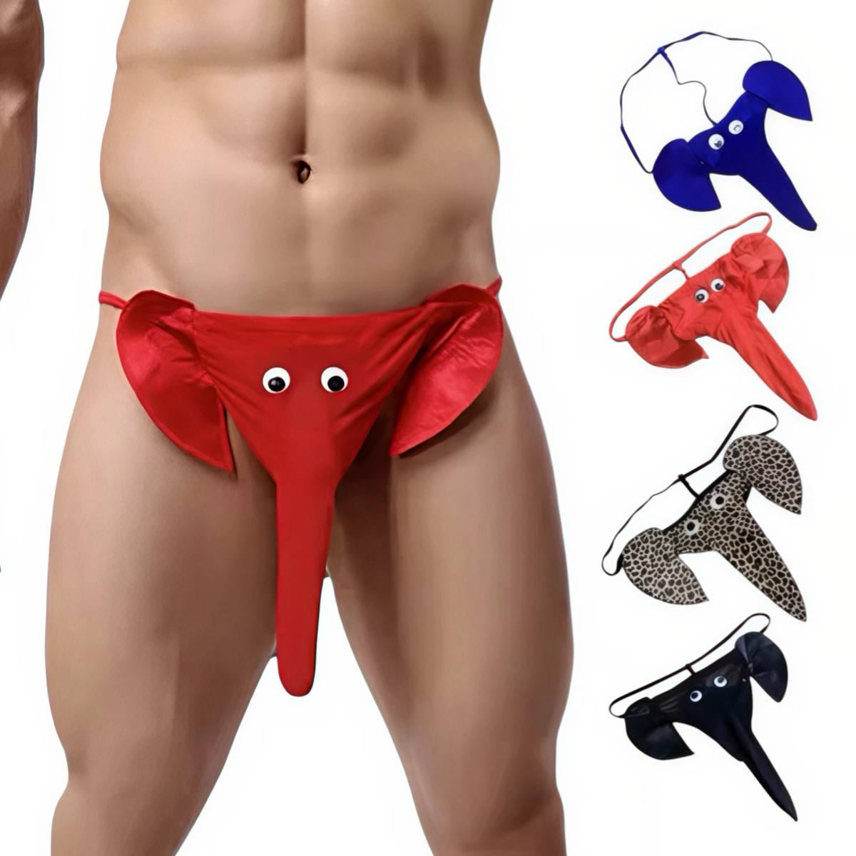 Труси слоник сині еротичні еластичні - Зображення 3