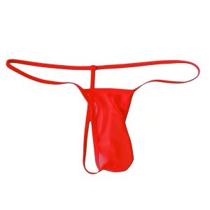 чоловічі стрінги прозорі червоні, тонка еластична сітка