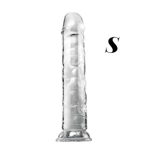 фалоімітатор прозорий рельєфний з присоскою універсальний