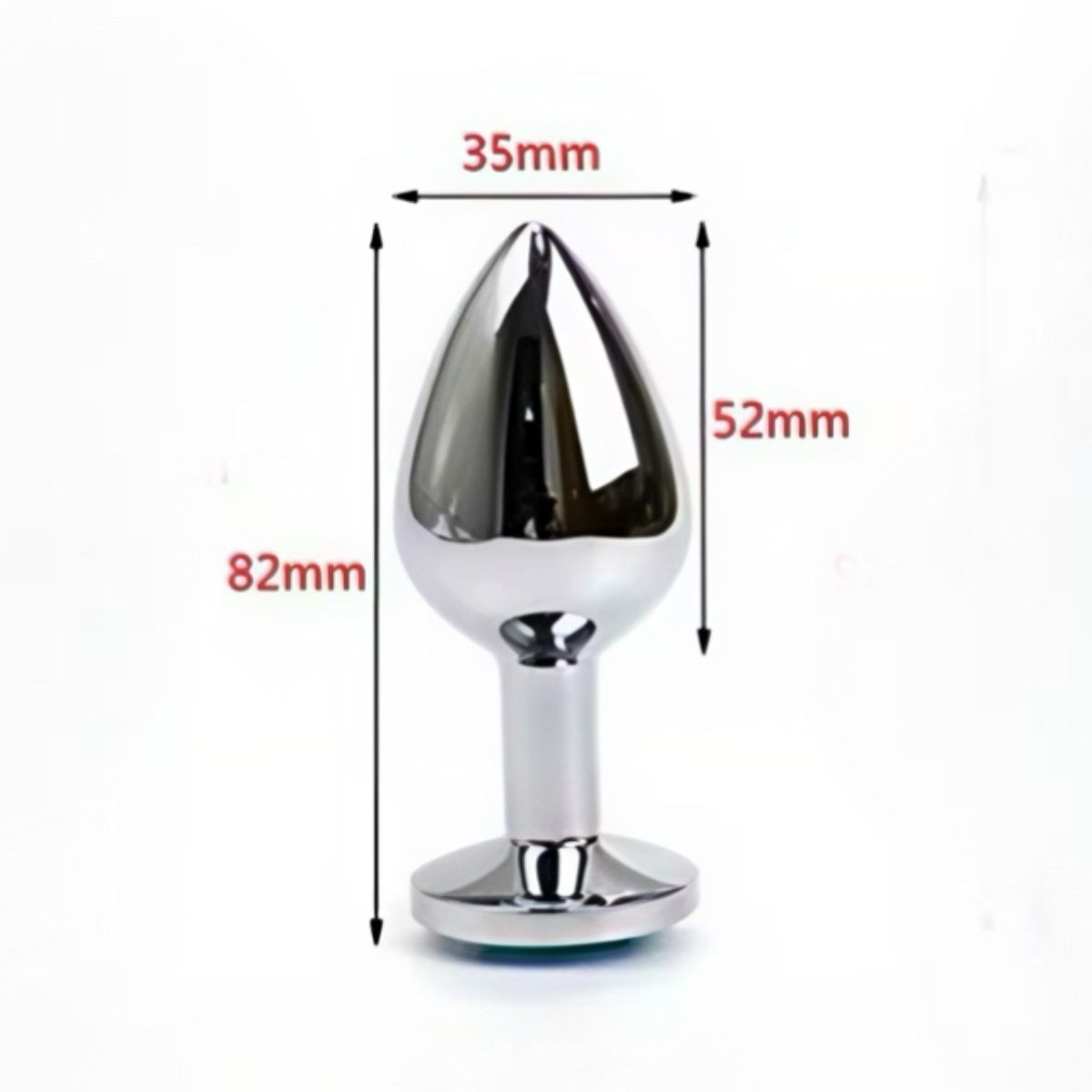 Анальний плаг металевий M з кристалом для температурної стимуляції - Зображення 2